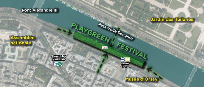 Plan accès Playgreen Festival