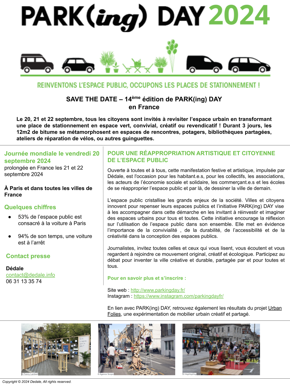 Communiqué de presse Park(ing) Day 2024